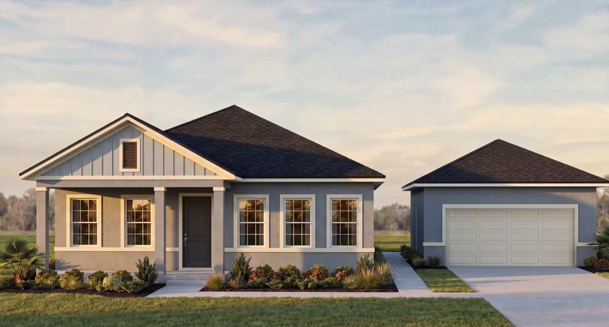Astoria plan elevation rendering